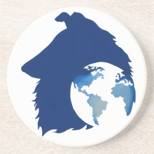 ColliesWithoutBorder-Logo Getränkeuntersetzer
