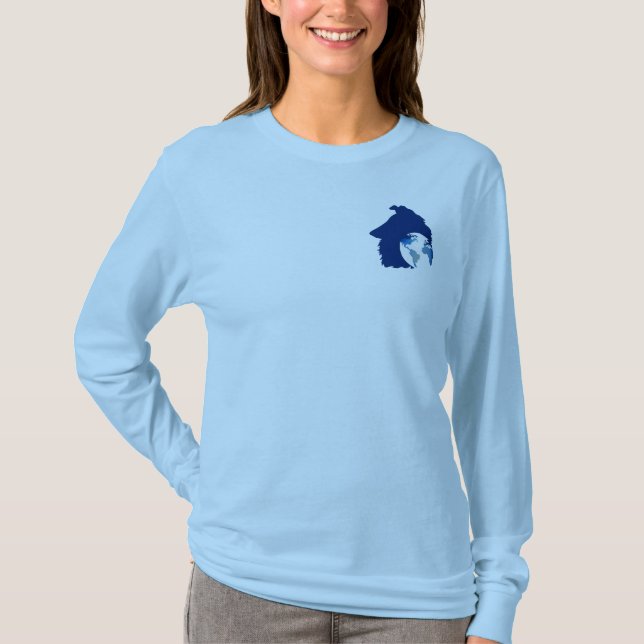 ColliesWithoutBorders logo on long sleeve shirt (Vorderseite)