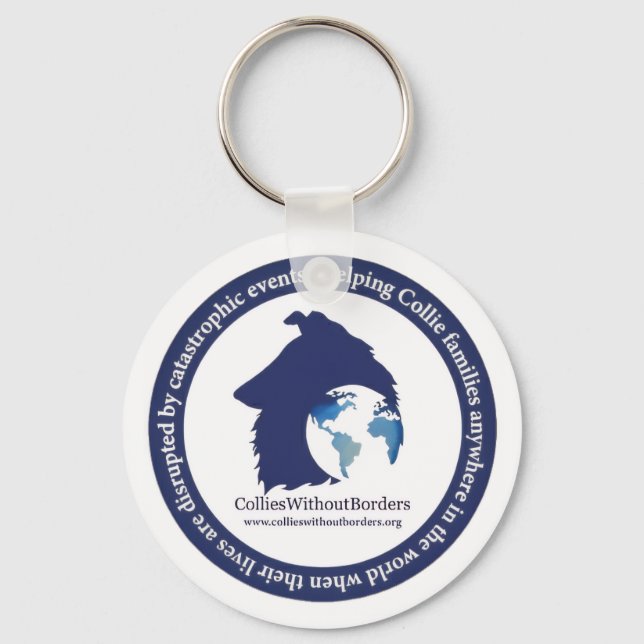 ColliesWithoutBorders logo Schlüsselanhänger (Vorderseite)