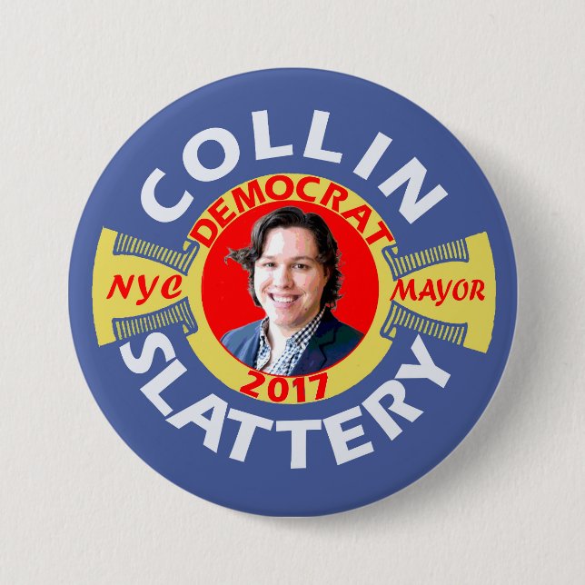Collin Slattery für NYC Bürgermeister im Jahre Button (Vorderseite)