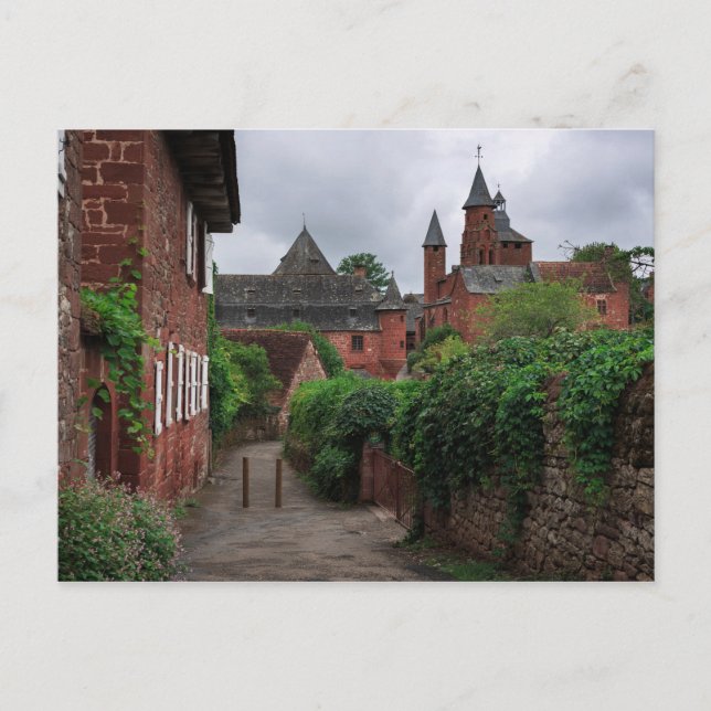 Collonges-la-Rouge, carte postale du village rouge (Devant)