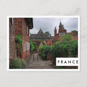 Collonges-la-Rouge, France carte postale à cadre b