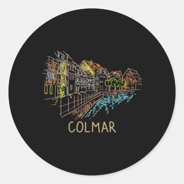 Colmar City France Runder Aufkleber (Vorderseite)