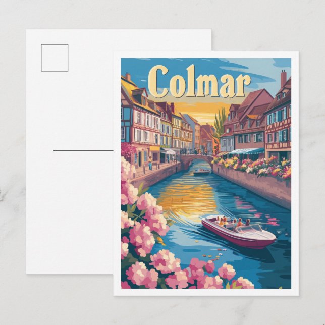 Colmar France Art Vintage Postkarte (Vorne/Hinten)
