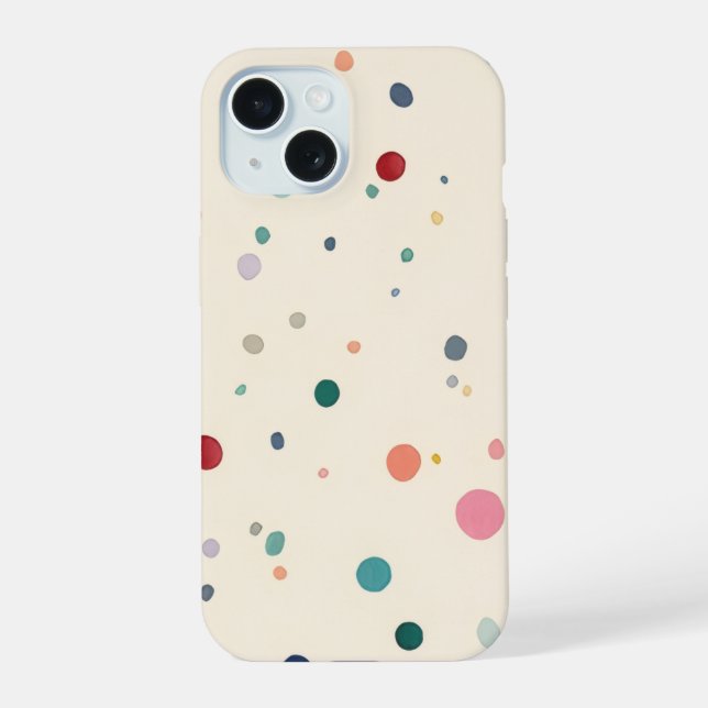  Coloful Circular Dots Case For iPhone (Verso)