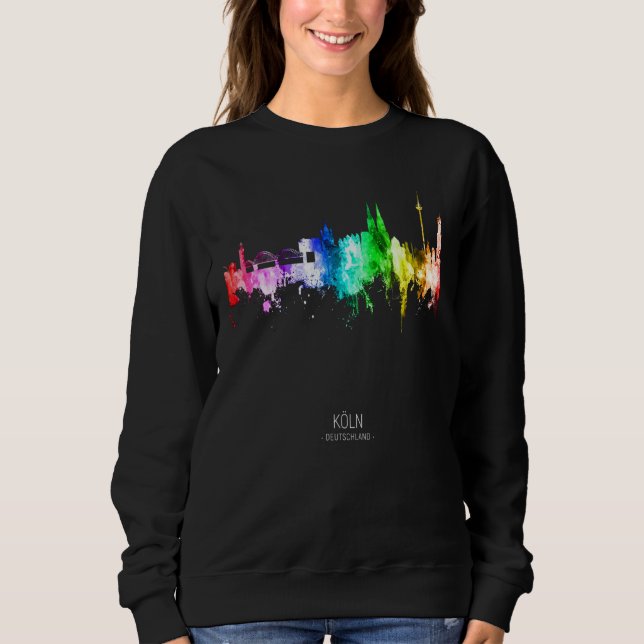 Cologne Germany Skyline Skyscrapers Sweatshirt (Vorderseite)