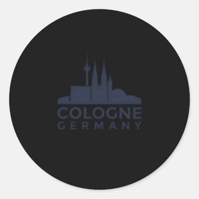 Cologne Gery Koln Ger Runder Aufkleber (Vorderseite)