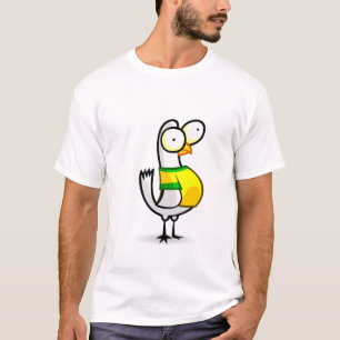 Colombe avec le T-shirt du Brésil