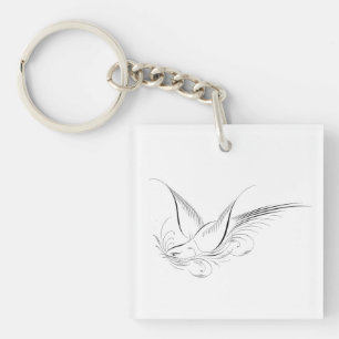 Colombe calligraphique de style Victorian Penwork