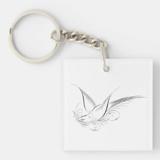 Colombe calligraphique de style Victorian Penwork