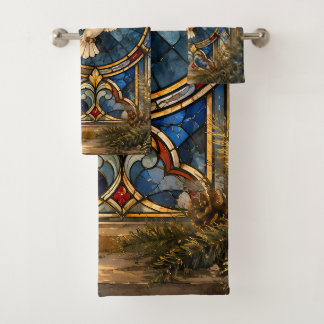 Colombe de Noël en vitrail