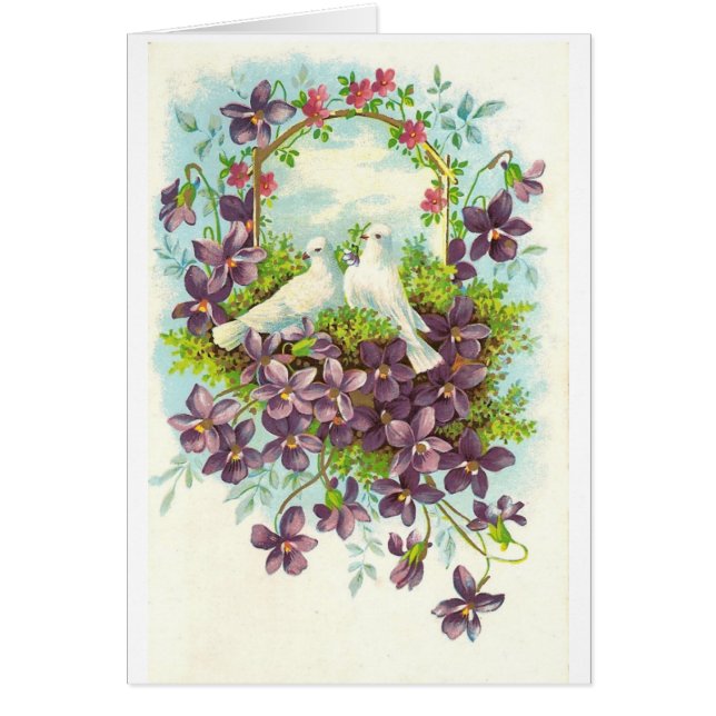 Colombes et fleurs (Devant)