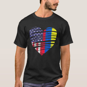 Colombia American Grown Heart USA Patriot Erbe T-Shirt
