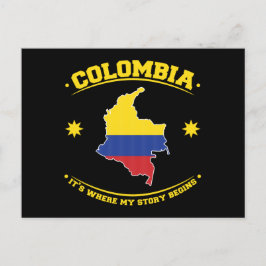Colombia Colombian Flag Heritage Pride Postkarte