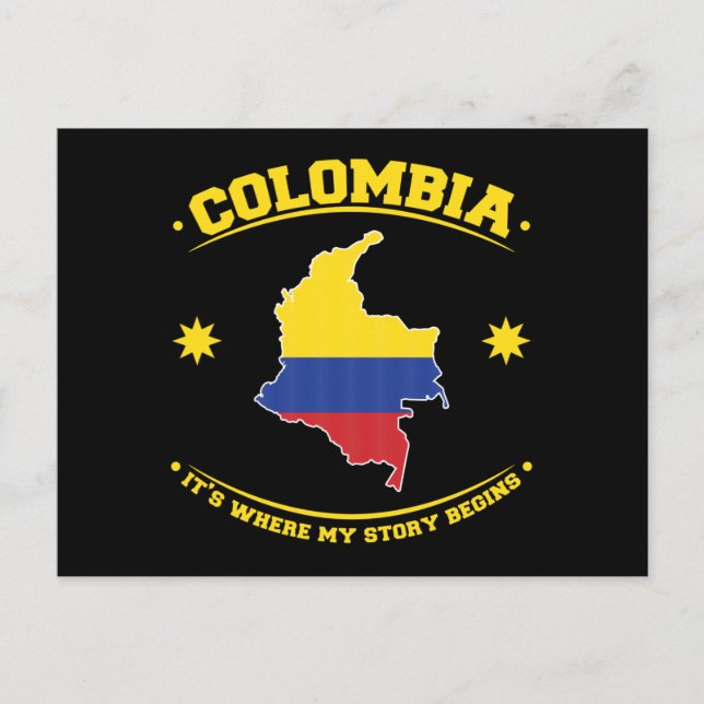 Colombia Colombian Flag Heritage Pride Postkarte (Vorderseite)