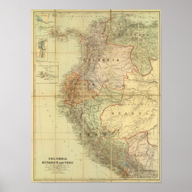 Colombia, Ecuador, Peru, Panama 3 Poster (Vorne)