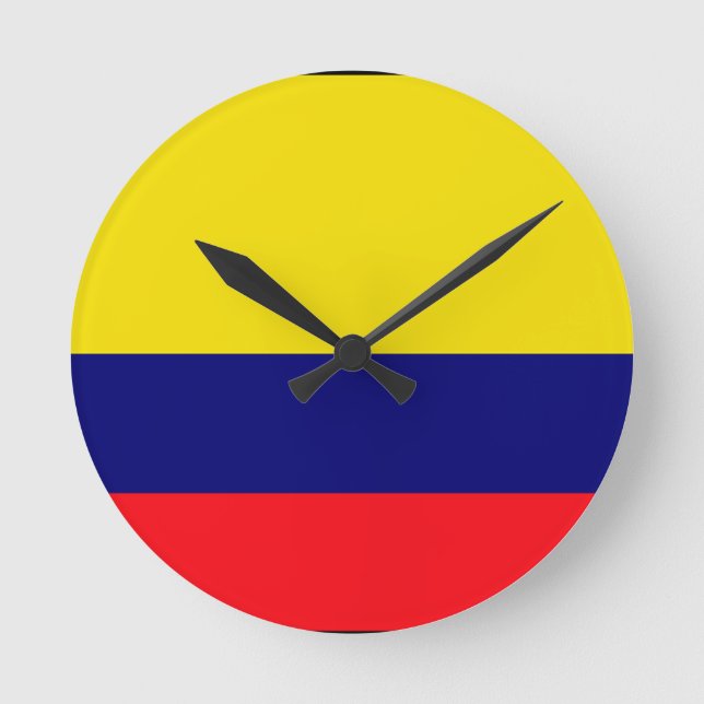Colombia flag runde wanduhr (Vorderseite)