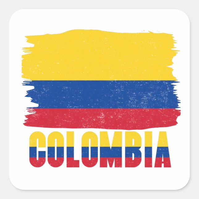 Colombia Flag Sticker (Vorderseite)