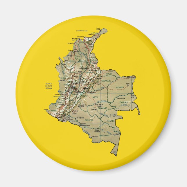 Colombia Map Magnet (Vorne)