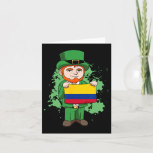 Colombia Proud kolumbianische Flagge St. Patricks  Karte