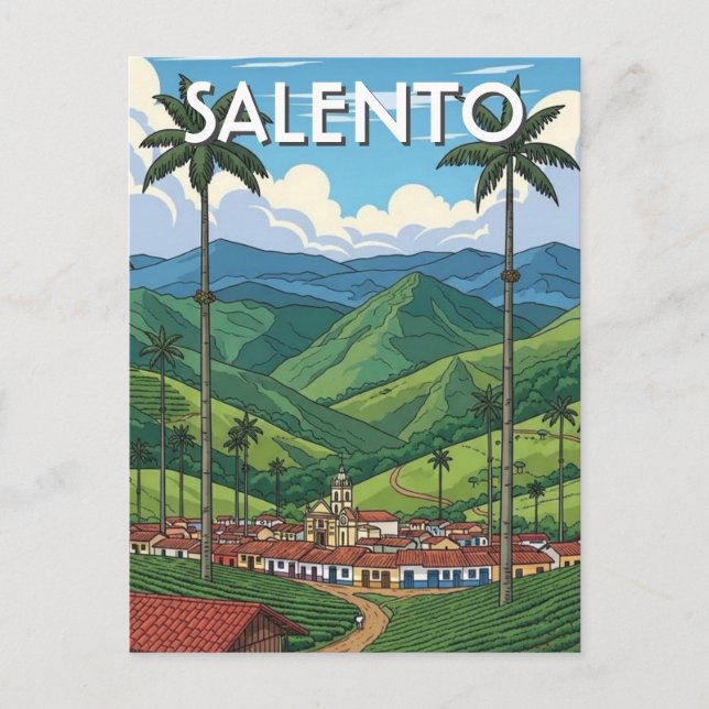 Colombia Salento Postkarte (Vorderseite)