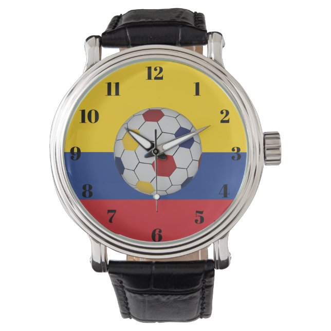 Colombia Soccer Armbanduhr (Vorderseite)