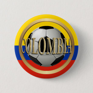 Colombia Soccer Ball Button