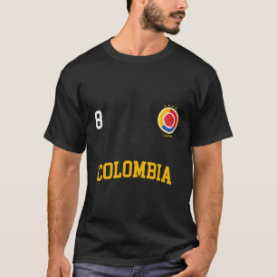 Colombia Soccer Hoodie Nr. 8 kolumbianische Flagge T-Shirt