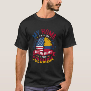 Colombian American Patriot Heart stammt aus Kolumb T-Shirt