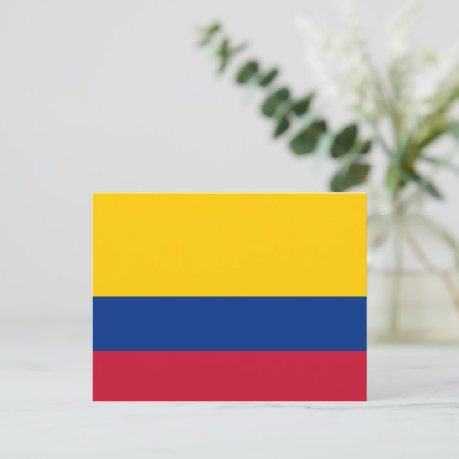 Colombian flag postkarte (Stehend Vorderseite)