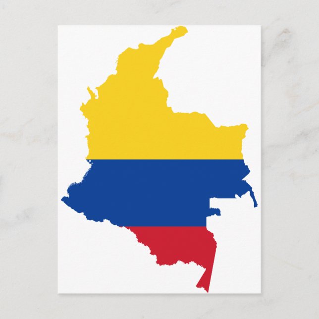 Colombie Carte du drapeau CO (Devant)