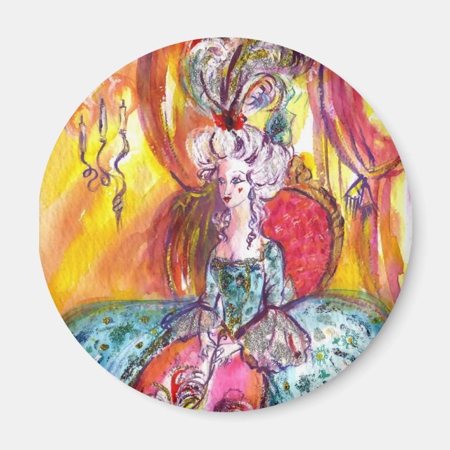 COLOMBINA LADY MIT MASK VENEZIANISCH MASQUERADE MAGNET (Vorne)