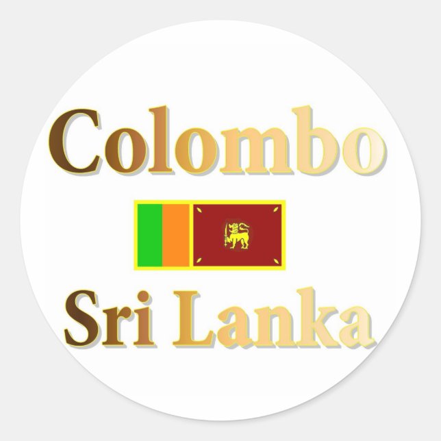 Colombo Runder Aufkleber (Vorderseite)