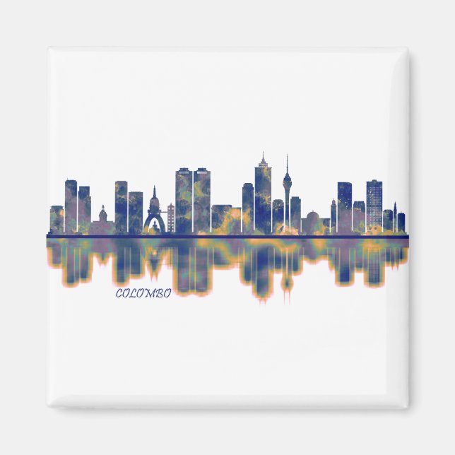 Colombo Skyline Magnet (Vorne)
