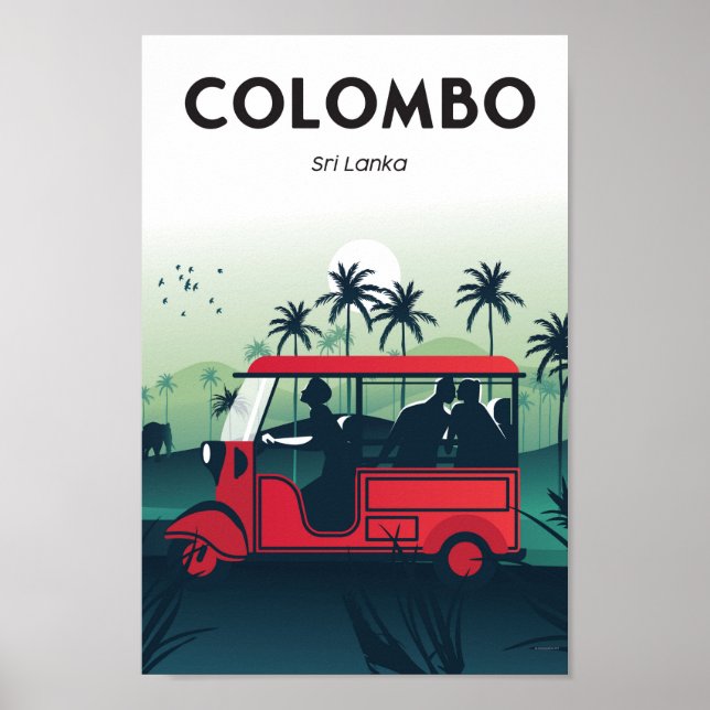 Colombo Sri Lanka travel poster (Vorne)