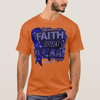 Colon Bewusstsein Ribbon Faith Over Feel Leopard G T-Shirt