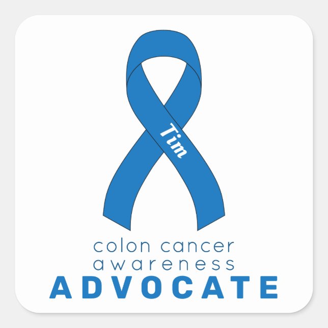 Colon Cancer Advocate Sticker Carré blanc (Devant)