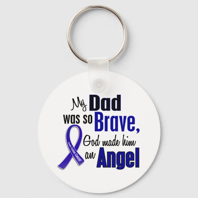 Colon Cancer ANGEL 1 Vater Schlüsselanhänger (Vorderseite)