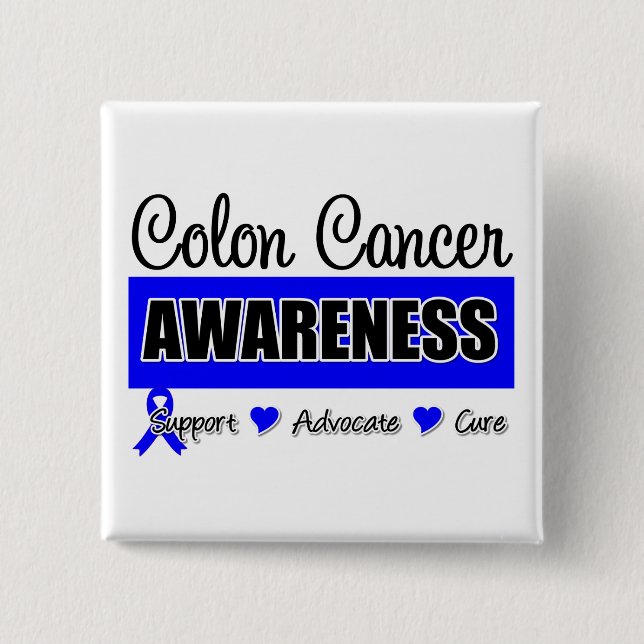 Colon Cancer Awareness Abzeichen Button (Vorderseite)