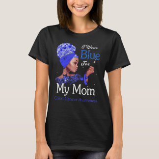 Colon Cancer Awareness Black Girl Ich trage Blue f T-Shirt