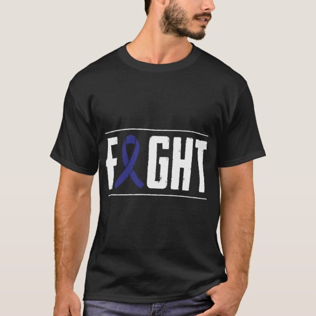 Colon Cancer Awareness Fight Cancer Ribbon T-Shirt (Vorderseite)