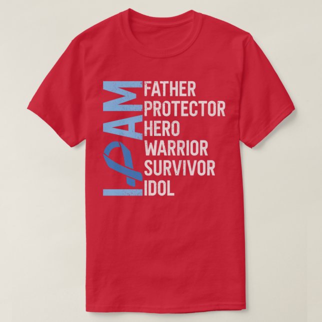 Colon Cancer Awareness I Bin Vaterheld Hero Warrio T-Shirt (Design vorne)
