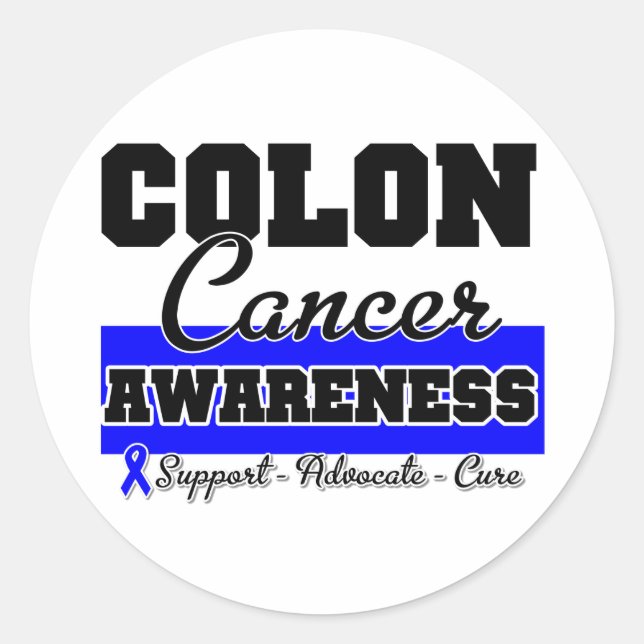 Colon Cancer Awareness Runder Aufkleber (Vorderseite)