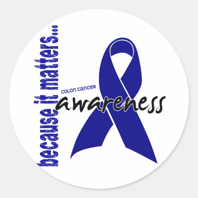 Colon Cancer Awareness Runder Aufkleber (Vorderseite)