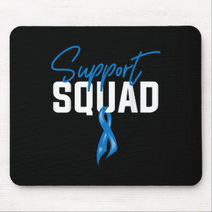 Colon Cancer Awareness Support Squad Blue Ribbon Mousepad