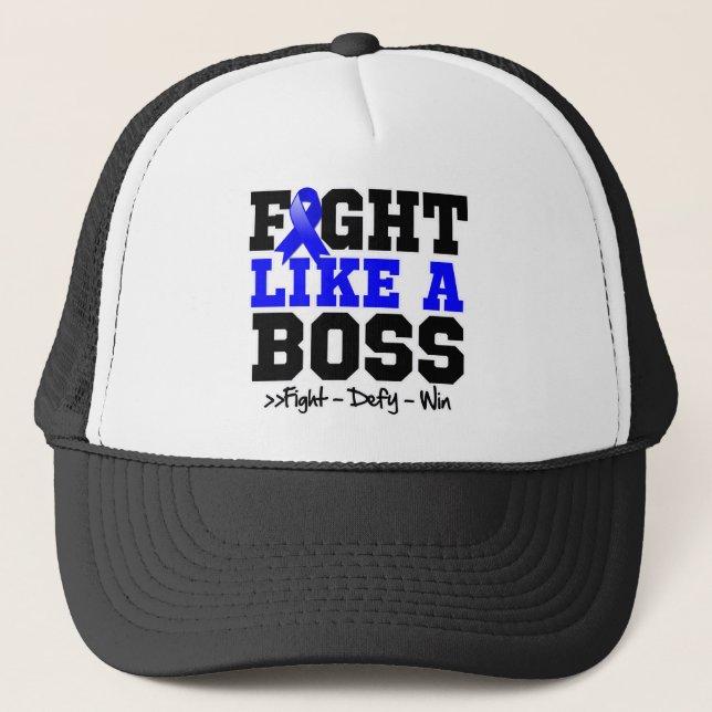 Colon Cancer Fight like a Boss Truckerkappe (Vorderseite)