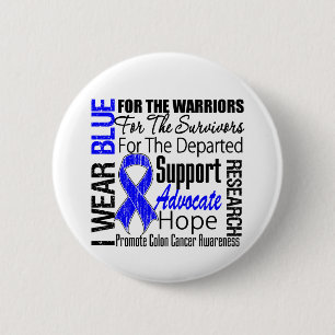 Colon Cancer I Traar Blue Ribbon TRIBUTE Button