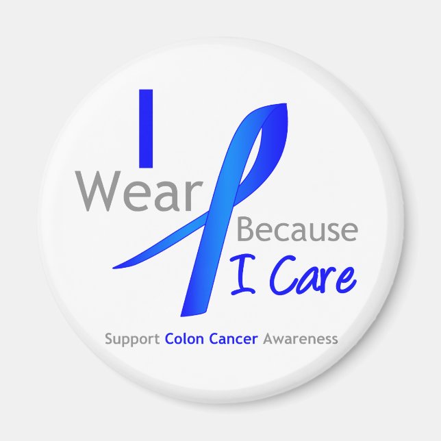 Colon Cancer Ich trage Blau, weil ich pflege Magnet (Vorne)