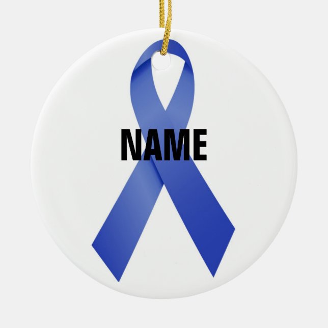 Colon Cancer Memorial Ribbon Keramik Ornament (Vorne)