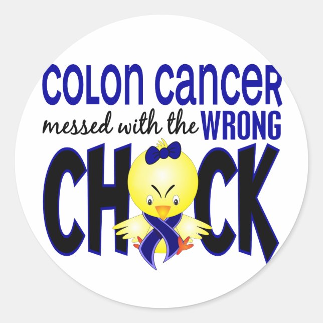 Colon Cancer mit dem falschen Schwanz Runder Aufkleber (Vorderseite)